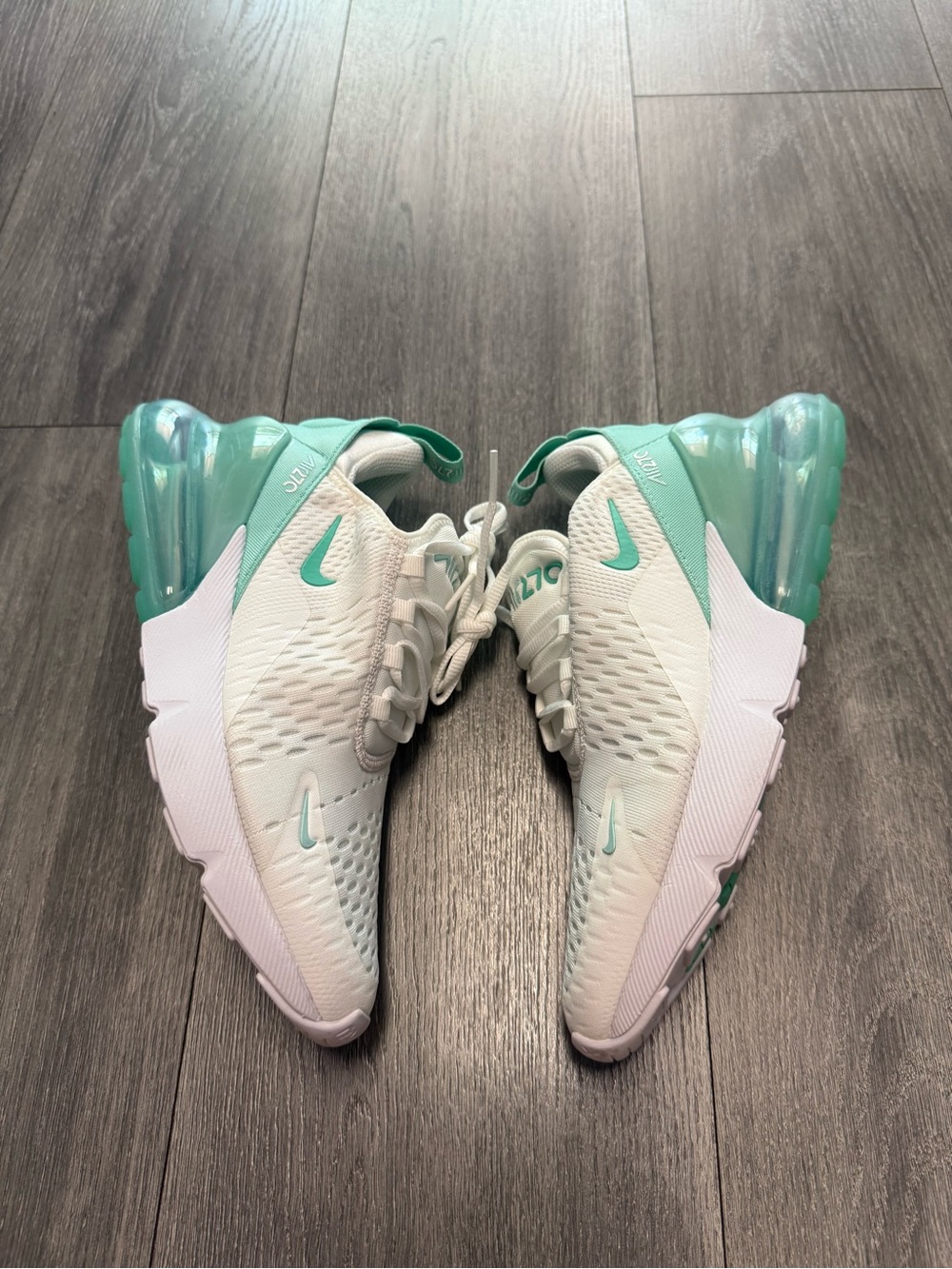 Nike Air Max 270 Shoes Teal White 943345-115 Men’s Size 5.5Y Women Size 7 New